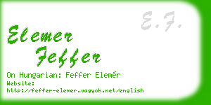 elemer feffer business card